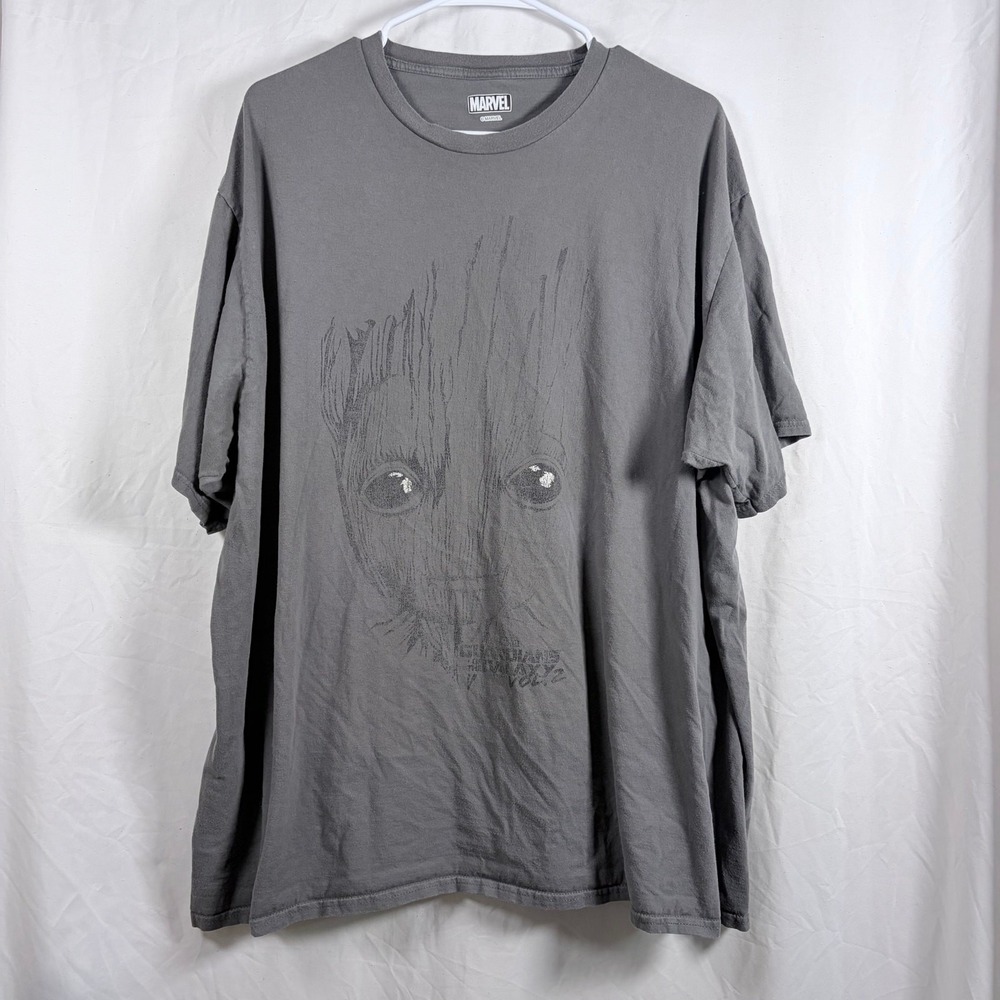 Marvel Groot Graphic T Shirt Gray Short Sleeve Guardians Galaxy